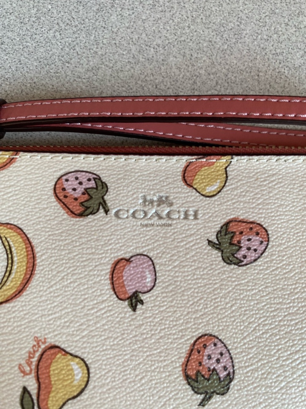 Coach Mixed Fruit Corner Zip Wristlet - Picture 5 of 11